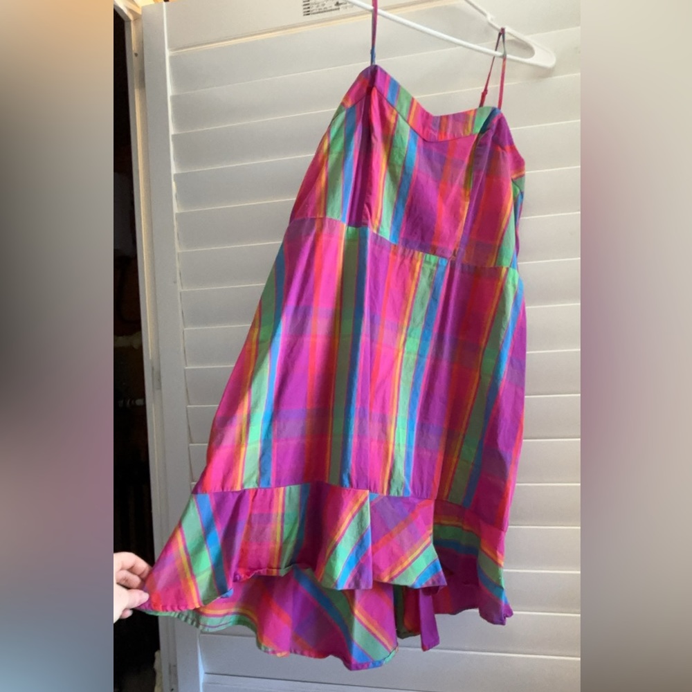 Rainbow retro mini dress